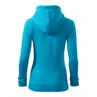 Sweatshirt women’s Trendy Zipper 411 blue atoll