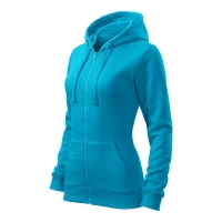Sweatshirt women’s Trendy Zipper 411 blue atoll