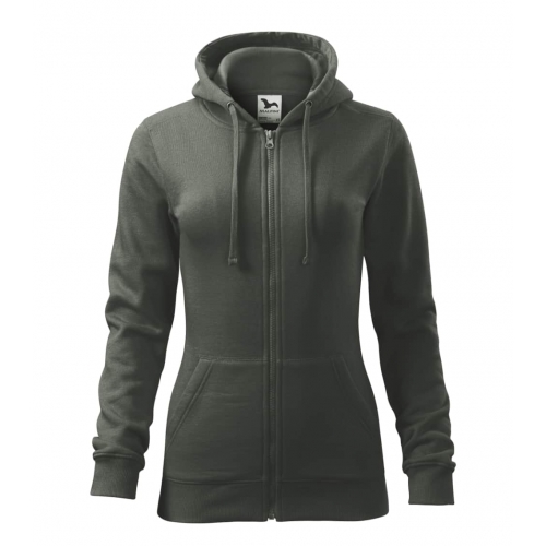 Sweatshirt women’s Trendy Zipper 411 castor gray