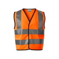 Safety Vest Kids HV Bright 9V4 fluorescent orange 116 - 140 cm/6 - 8 years