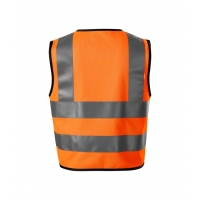 Safety Vest Kids HV Bright 9V4 fluorescent orange 116 - 140 cm/6 - 8 years