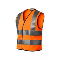 Safety Vest Kids HV Bright 9V4 fluorescent orange 116 - 140 cm/6 - 8 years