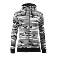 Sweatshirt women’s Camo Zipper C20 camouflage gray
