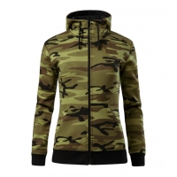 Sweatshirt women’s Camo Zipper C20 camouflage green