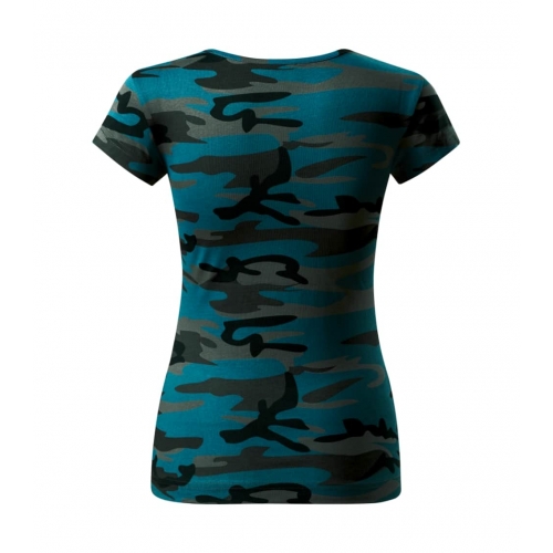 T-shirt women’s Camo Pure C22 camouflage petrol