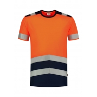 T-shirt unisex T-Shirt High Vis Bicolor T01 fluorescent orange
