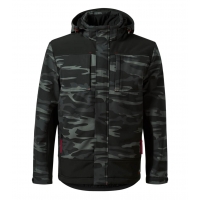 Winter softshell jacket men’s Vertex Camo W56 camouflage dark gray