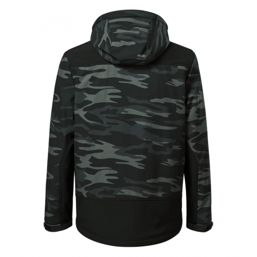 Winter softshell jacket men’s Vertex Camo W56 camouflage dark gray