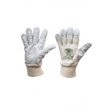 Face leather gloves17W WHITE
