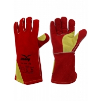 Zváračské rukavice FIRE 307R červené