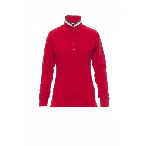 Women's polo shirt LONG NATION LADY RED/ITALY