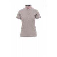 Women's polo shirt NAUTIC LADY LIGHT GREY/BLACK-FLU