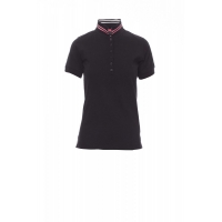 Women's polo shirt NAUTIC LADY BLACK/WHITE-FLUORESC