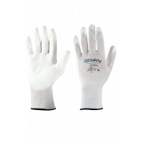 PU2001E máčané rukavice, biele