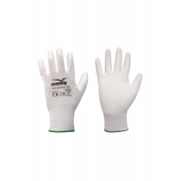 PULSE PU1 máčané rukavice, biele