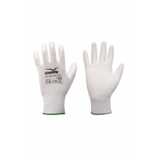 PULSE PU1 máčané rukavice, biele