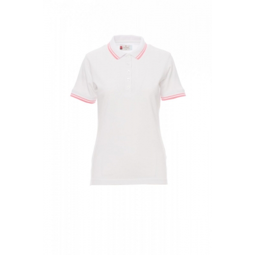 Women´s polo shirt SKIPPER LADY WHITE/NEON FUCHSIA