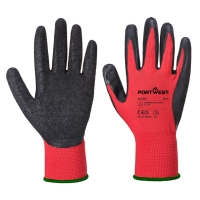 Flex Grip latexové rukavice červená/čierna