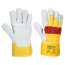 Klasické Chrome Rigger rukavice žlté