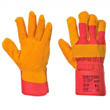 Fleece Lined Rigger Glove Red