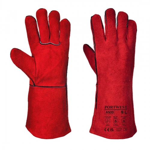 Welders Gauntlet Red