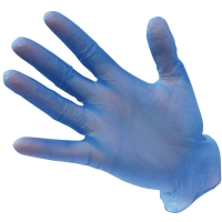 Nepudrované vinylové rukavice na jedno použitie (100ks) modré