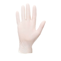 Pudrované latexové rukavice na jedno použitie (100ks) biele
