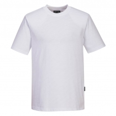 Tričko s krátkym rukávom Anti-Static ESD biele