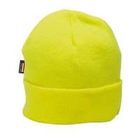 Zateplená pletená čiapka, žltá