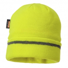 Reflective Trim Knit Hat Insulatex Lined Yellow