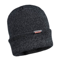 Insulated Reflective Knit Beanie Black