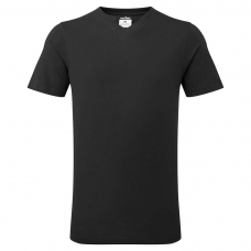 V-Neck Cotton T-Shirt Black