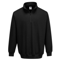 Sorrento Zip Neck Sweatshirt Black