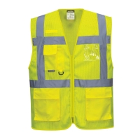 Athens Hi-Vis Mesh Executive Vest  Yellow
