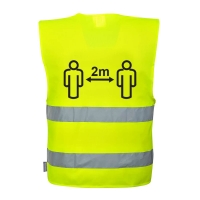 C406 - Hi-Vis Social Distancing Vest 2m Yellow