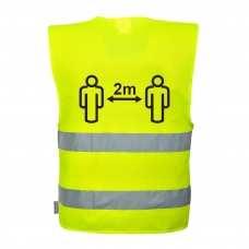 C406 - Hi-Vis Social Distancing Vest 2m Yellow