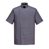 Cumbria Chefs Jacket S/S Slate Grey