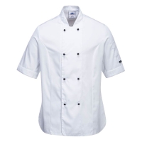 Rachel Women's Chefs Jacket S/S White