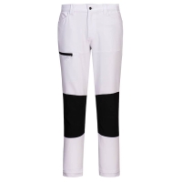 WX2 Strečové pracovné nohavice, biele