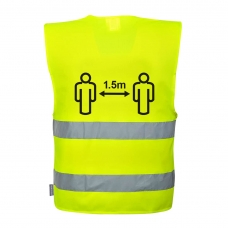 CV74 - Social Distancing Vest 1.5m Yellow