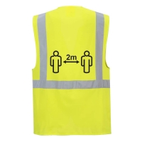 CV76 - Social Distancing Executive Vest 2m Yellow
