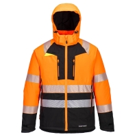 DX4 Zimná bunda Hi-Vis triedy 2 oranžová/čierna