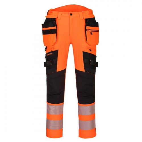 DX4 Hi-Vis Detachable Holster Pocket Trousers Orange/Black