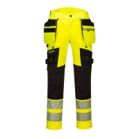 DX4 Hi-Vis vrecká odnímateľné nohavice žlté/čierne