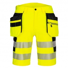 DX4 Hi-Vis Holster Pocket Shorts Yellow/Black