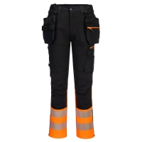 DX4 Hi-Vis trieda 1 Craft nohavice oranžové/čierne