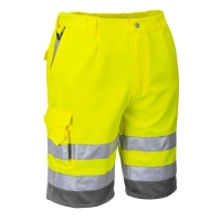 Hi-Vis Contrast Shorts Yellow/Grey
