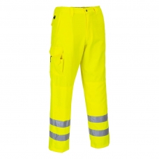 E046 - Hi-Vis Work Trousers Yellow Tall