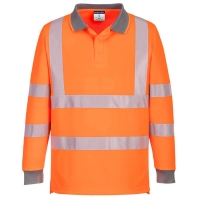 EC11 - Eco Hi-Vis Polo Shirt L/S (6 Pack)  Orange