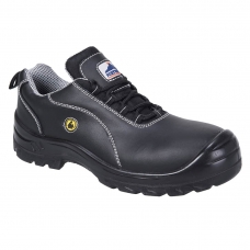 Portwest Compositelite ESD Leather Safety Shoe S1 Black